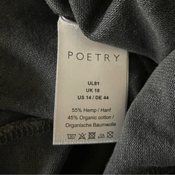 Poetry Hemp & Organic Cotton Elastic Waist Pull On Style Pants Size 14 NEW - Picture 5 of 11